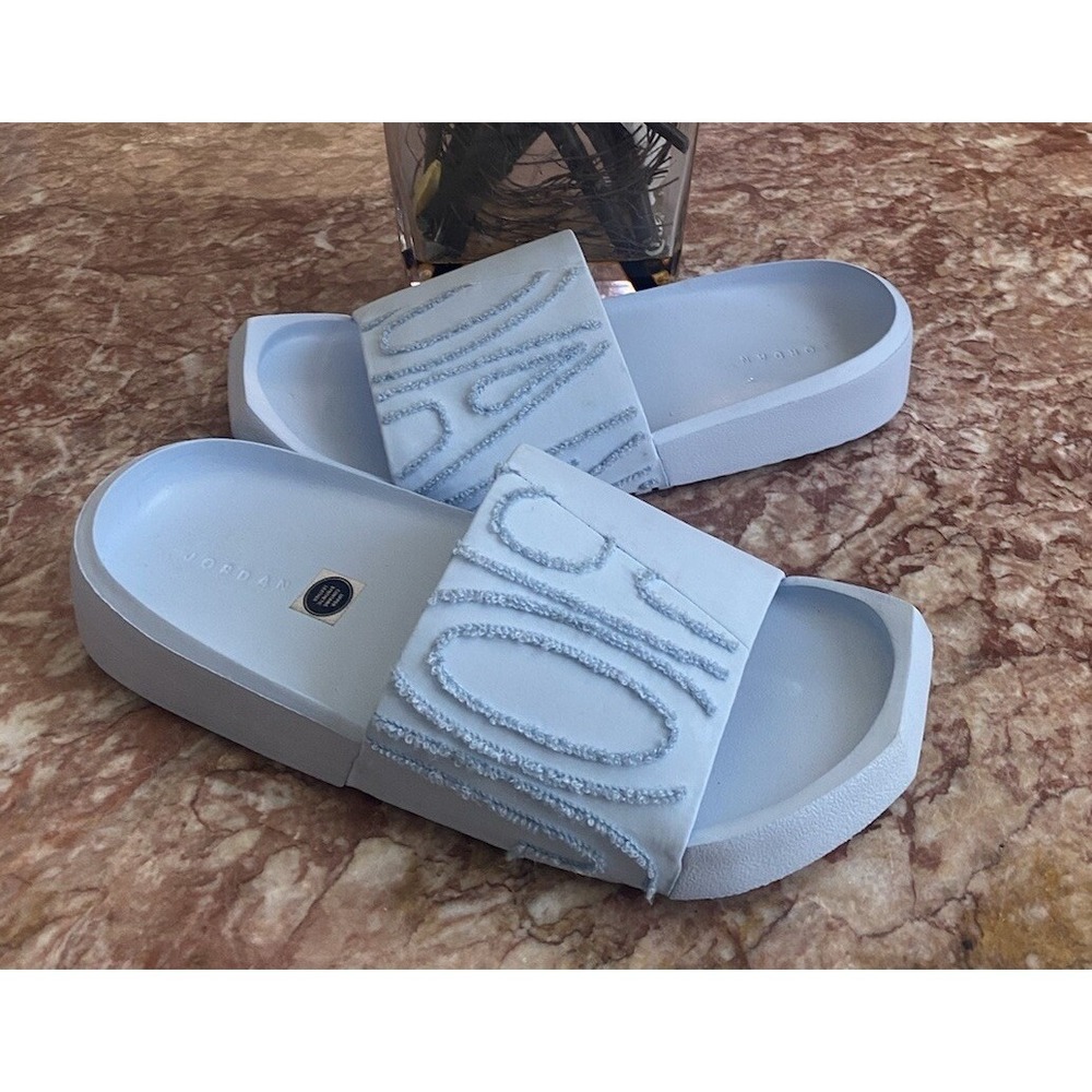 Jordan Nola Women's Celestine Blue Comfort Slide Sandal Shoes Size 9 EUC! $89